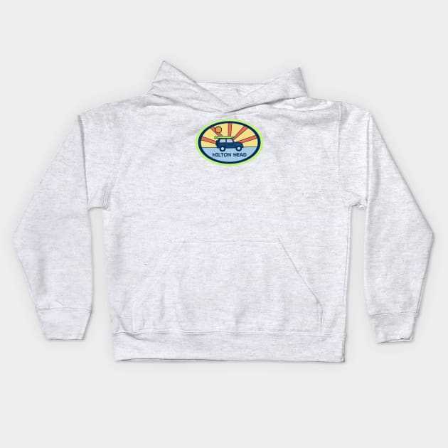 Hilton Head SC Beach Day Kids Hoodie by Trent Tides